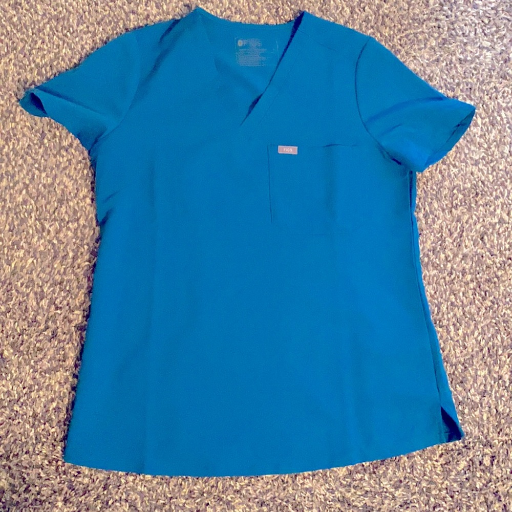 Figs Alps blue gorgeous scrub top size S